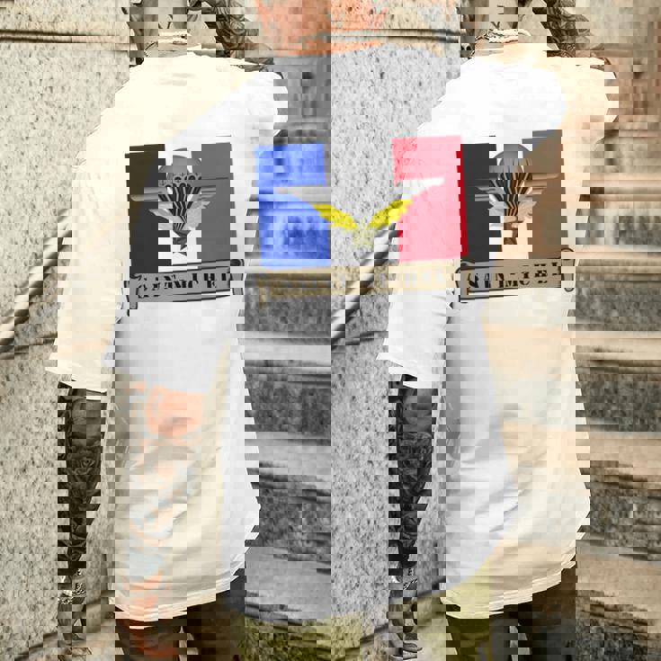 ミリタリー サンミッシェル 守護空挺部隊 フランス軍 長袖tシャツ メンズTシャツ バックプリント 彼への贈り物