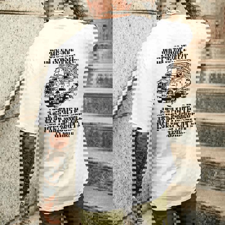 ミリタリーユーモア ランドローバーのファン メンズTシャツ バックプリント 彼への贈り物