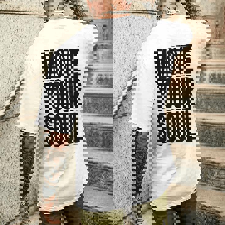 ムーブユアソウル モチベーション インスピレーション メンズTシャツ バックプリント 彼への贈り物