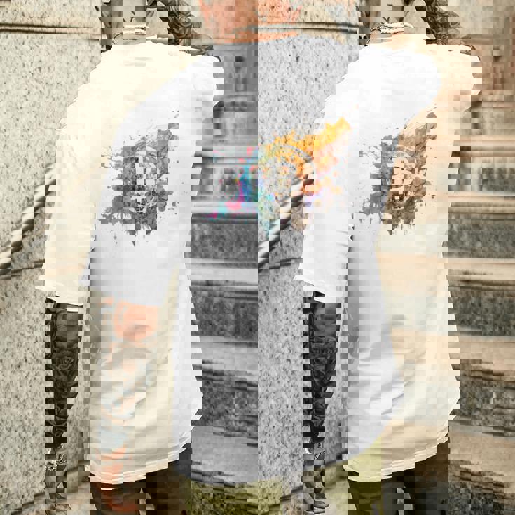 モダンビットコインアート Hodl Btc Btcアート カラフルなビットコイン メンズTシャツ バックプリント 彼への贈り物