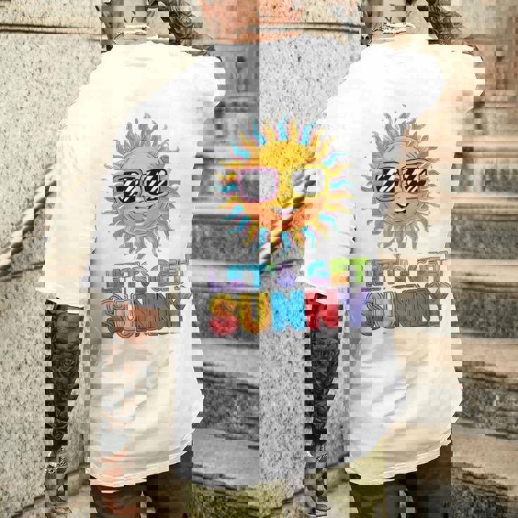 モチベーション輝くレッツゲットサニー活気 メンズTシャツ バックプリント 彼への贈り物