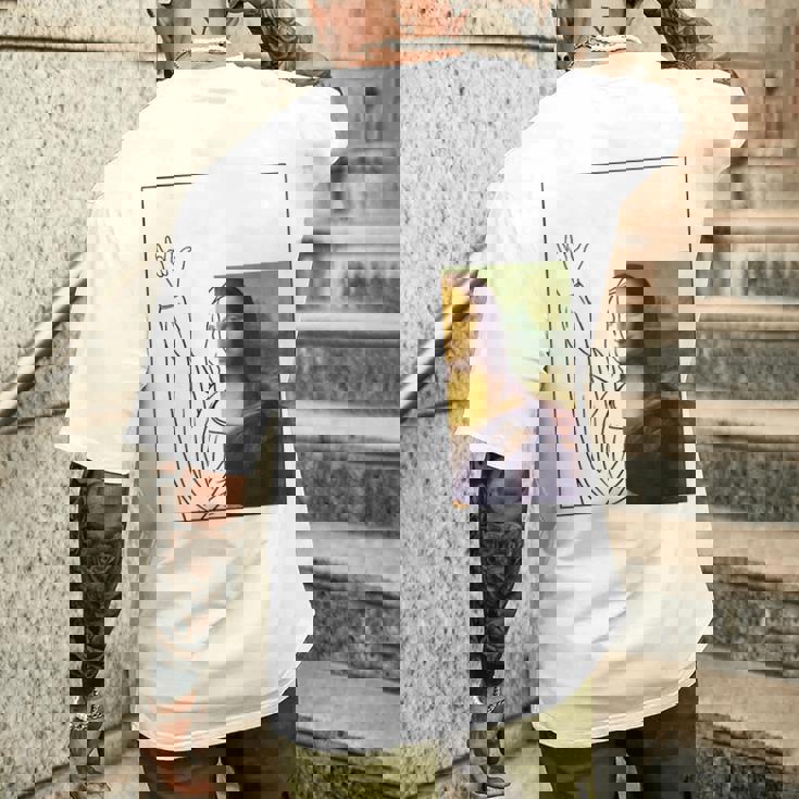 モナリザ 芸術愛好家 芸術好き 古典美術史 メンズTシャツ バックプリント 彼への贈り物