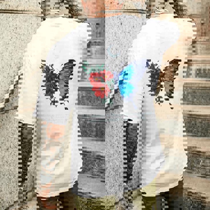 モナーク 蝶 天体 蝶 太陽 月 満ち欠け マジカル。 メンズTシャツ バックプリント 彼への贈り物