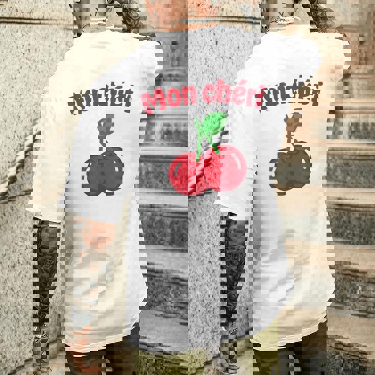 モンシェリ、チェリー メンズTシャツ バックプリント 彼への贈り物