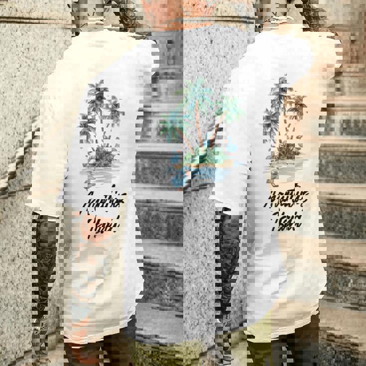 モーリシャス島 旅行 バケーション モーリシャス ドードー 鳥 メンズTシャツ バックプリント 彼への贈り物