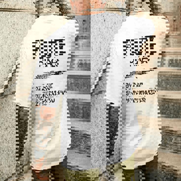 ユーモラスなフルート 愛好家 ステートメント皮肉なフルート 面白い メンズTシャツ バックプリント 彼への贈り物