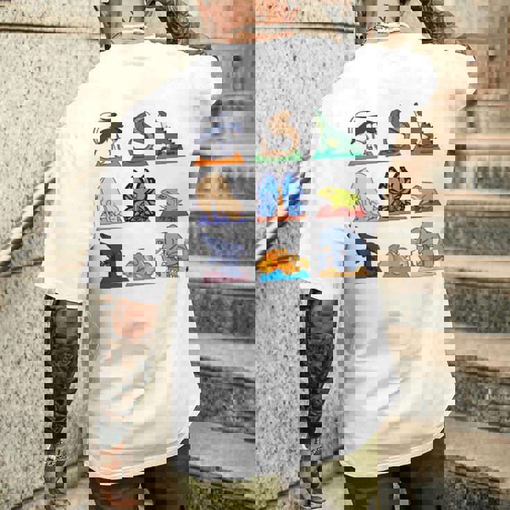 ヨガ動物のポジション 長袖tシャツ メンズTシャツ バックプリント 彼への贈り物