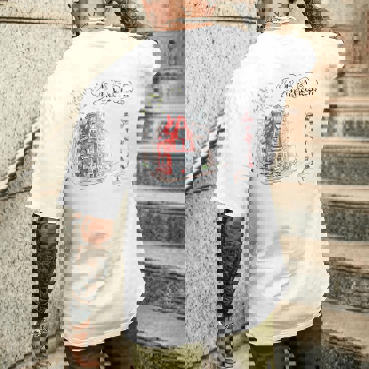 ヨーロッパ オランダ オランダ アムステルダム バケーション お土産 メンズTシャツ バックプリント 彼への贈り物