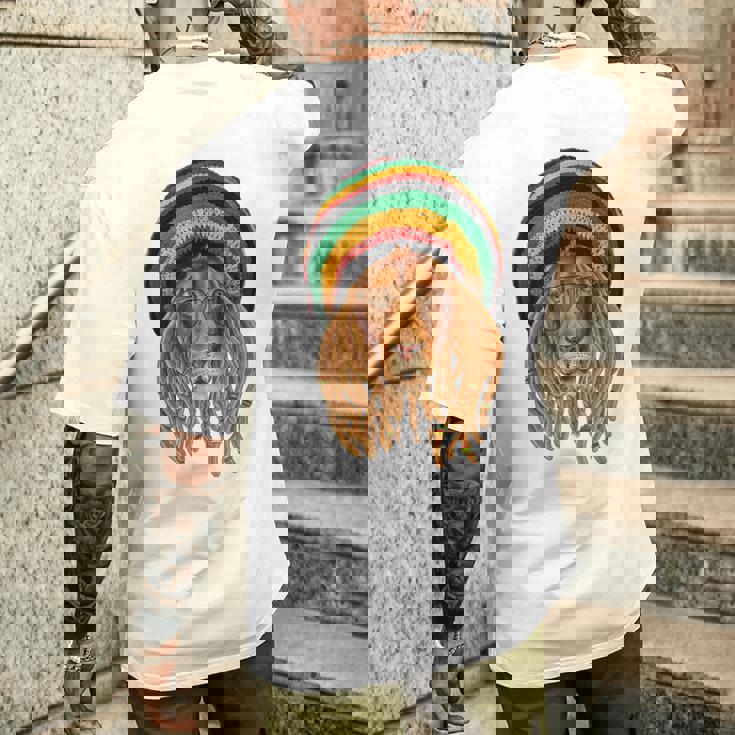 ラスタライオン ジャマイカ ラスタファリ カラーギフト レゲエ愛好家に メンズTシャツ バックプリント 彼への贈り物