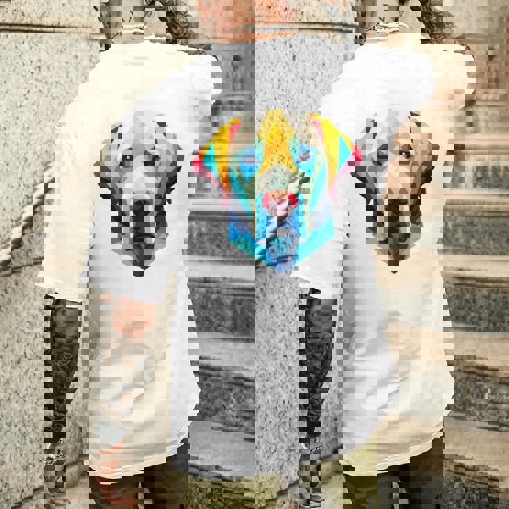 ラブラドールフェイス メンズTシャツ バックプリント 彼への贈り物