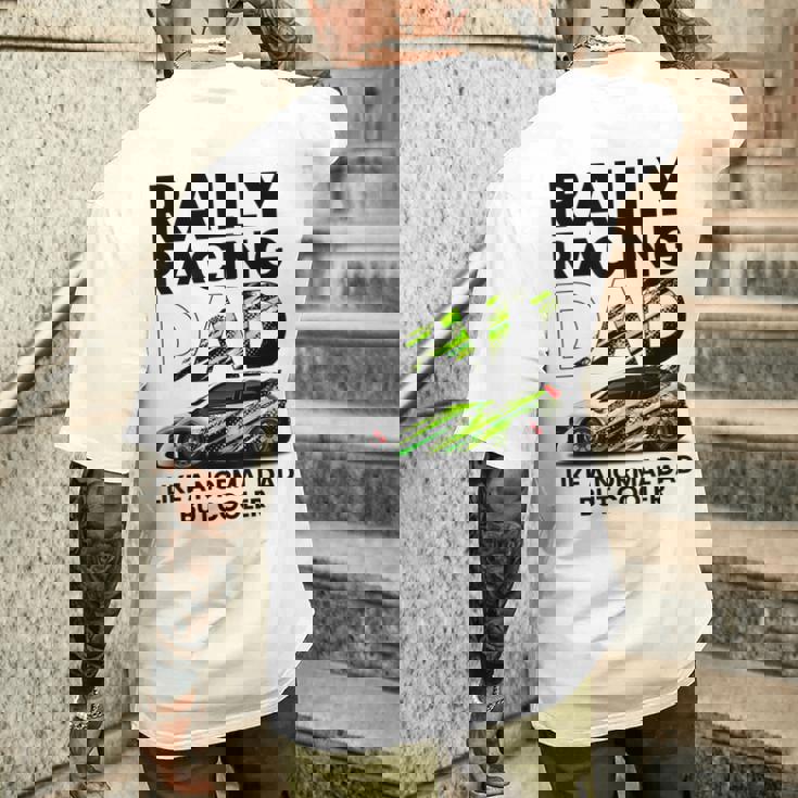メンズ ラリーレース 父 ファニー ラリーカー レーシング お父さん メンズTシャツ バックプリント 彼への贈り物