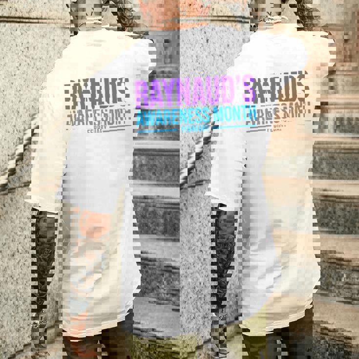 レイノー病啓発 レイノー啓発月間 長袖tシャツ メンズTシャツ バックプリント 彼への贈り物