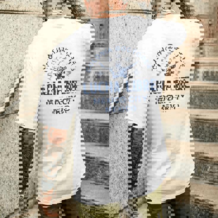 レスリング ルチャリブレ レスラー ヴィンテージ メンズTシャツ バックプリント 彼への贈り物