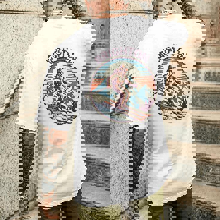 レトロ ヴィンテージ ブライトン ユタ スキー リゾート ウィンタースキー 長袖tシャツ メンズTシャツ バックプリント 彼への贈り物