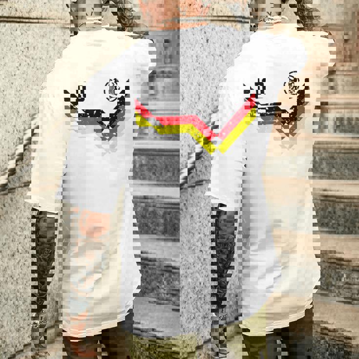 レトロなドイツシャツサッカージャージードイツ メンズTシャツ バックプリント 彼への贈り物