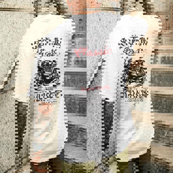 レトロマン島ttレースヴィンテージバイクレース 長袖tシャツ メンズTシャツ バックプリント 彼への贈り物