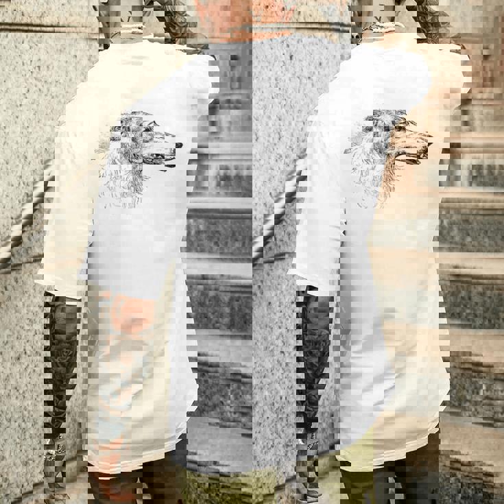 ロシアンハウンドドッグ ボルゾイ メンズTシャツ バックプリント 彼への贈り物