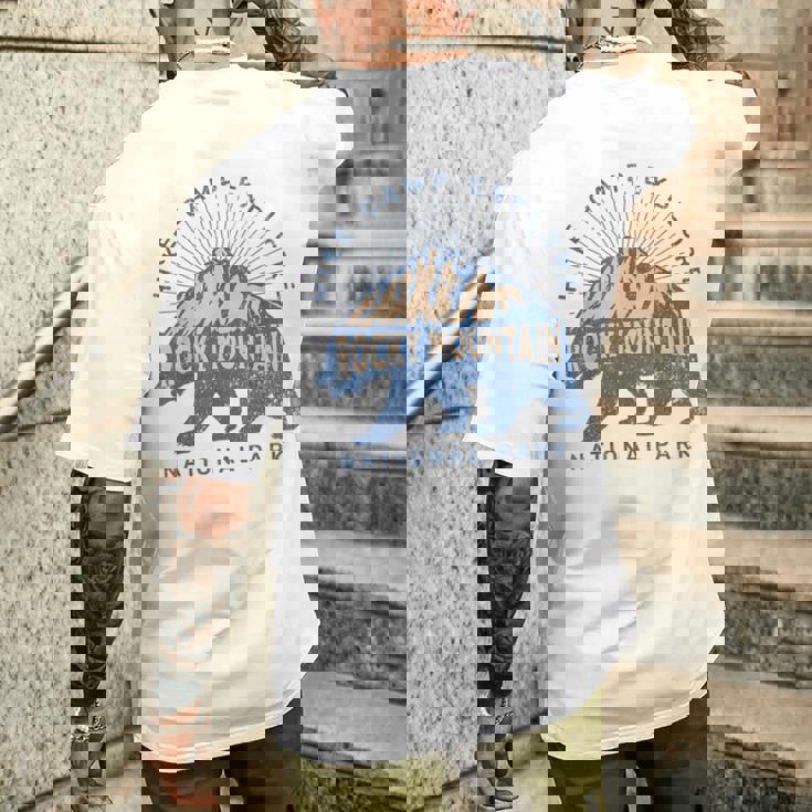 ロッキーマウンテン国立公園 メンズTシャツ バックプリント 彼への贈り物