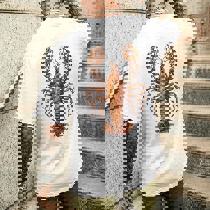 ロブスター ヒョウ ザリガニ ケイジャンフェスティバル 美学 長袖tシャツ メンズTシャツ バックプリント 彼への贈り物