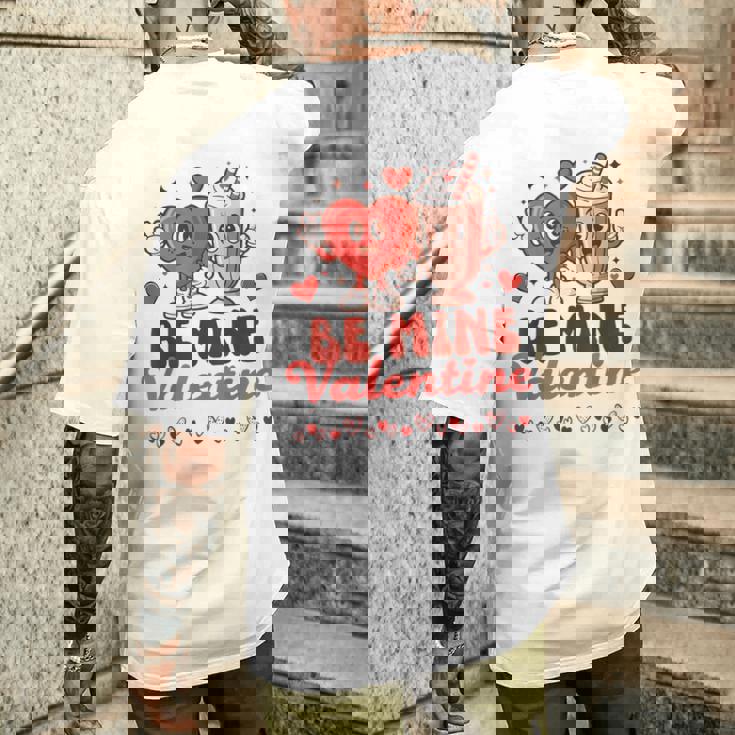 ロマンチックな手描きのスタイル バレンタインデー メンズTシャツ バックプリント 彼への贈り物