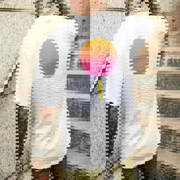 ローイング レトロ サンセット I チーム ローイング ボート ローイング スポーツ 長袖tシャツ メンズTシャツ バックプリント 彼への贈り物