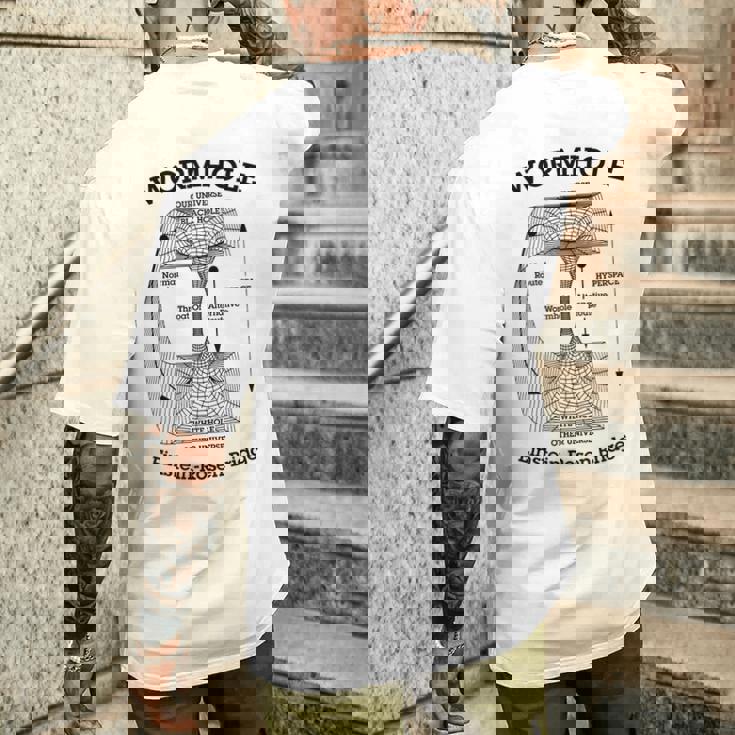 ワームホール アインシュタイン-ローゼンブリッジ ブラックホール ハイパースペース物理学 メンズTシャツ バックプリント 彼への贈り物