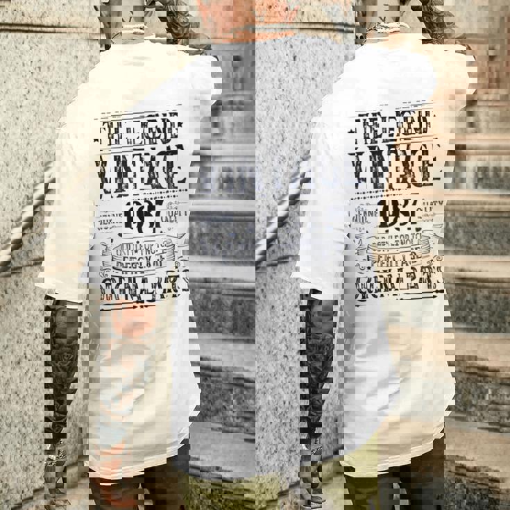 ヴィンテージ 1987 メンズ 限定版 Bday 1987 誕生日 メンズTシャツ バックプリント 彼への贈り物