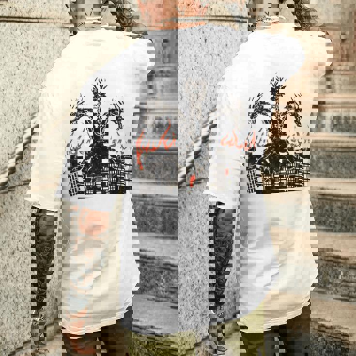 ヴィンテージ ドラゴンキング ギドラ アート サンセット 日本人 キッズ メンズ メンズTシャツ バックプリント 彼への贈り物