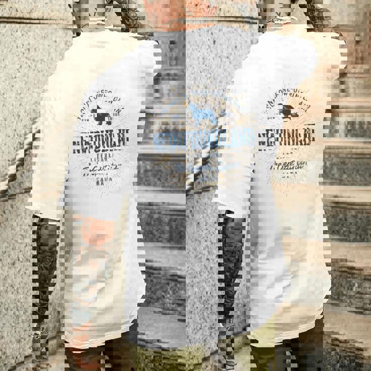 ヴィンテージ ニューファンドランド レトロ メンズTシャツ バックプリント 彼への贈り物