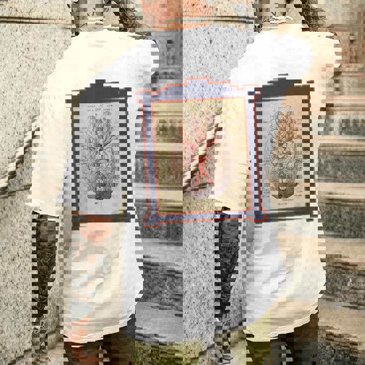 ヴィンテージ 人間の脳 解剖図 メンズTシャツ バックプリント 彼への贈り物