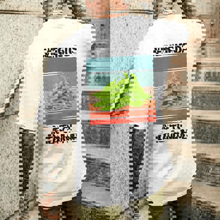 ヴィンテージ 枝豆 食べ物好き 週末は枝豆好きの人へ メンズTシャツ バックプリント 彼への贈り物