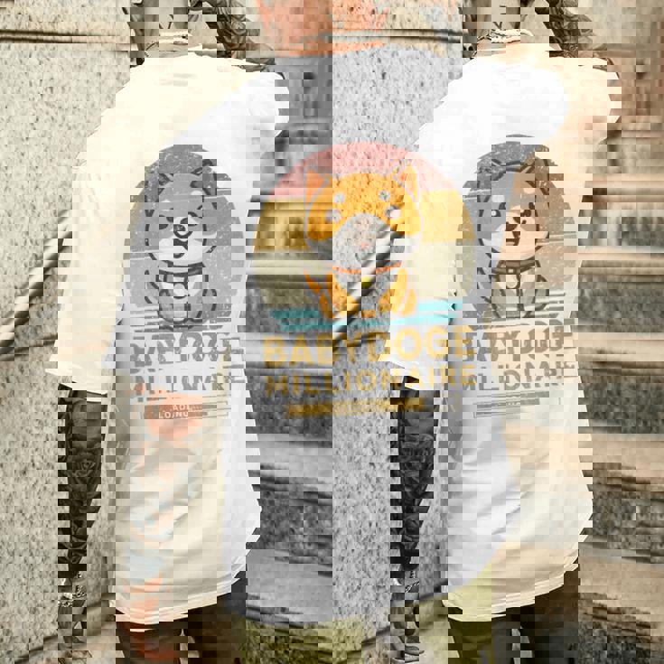 ヴィンテージ 面白い Baby Doge Millionaire Miner Baby Doge 長袖tシャツ メンズTシャツ バックプリント 彼への贈り物