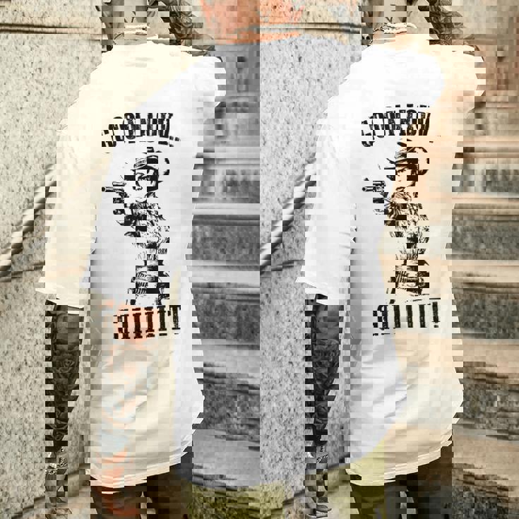 ヴィンテージカウガールシャツ Go On Git ウエスタンカウガール メンズTシャツ バックプリント 彼への贈り物