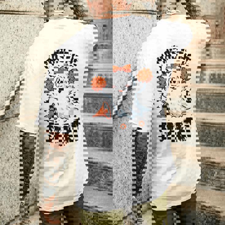 不気味なチアリーダー ゴースト ハロウィンコスチューム チアママスピリット。 メンズTシャツ バックプリント 彼への贈り物