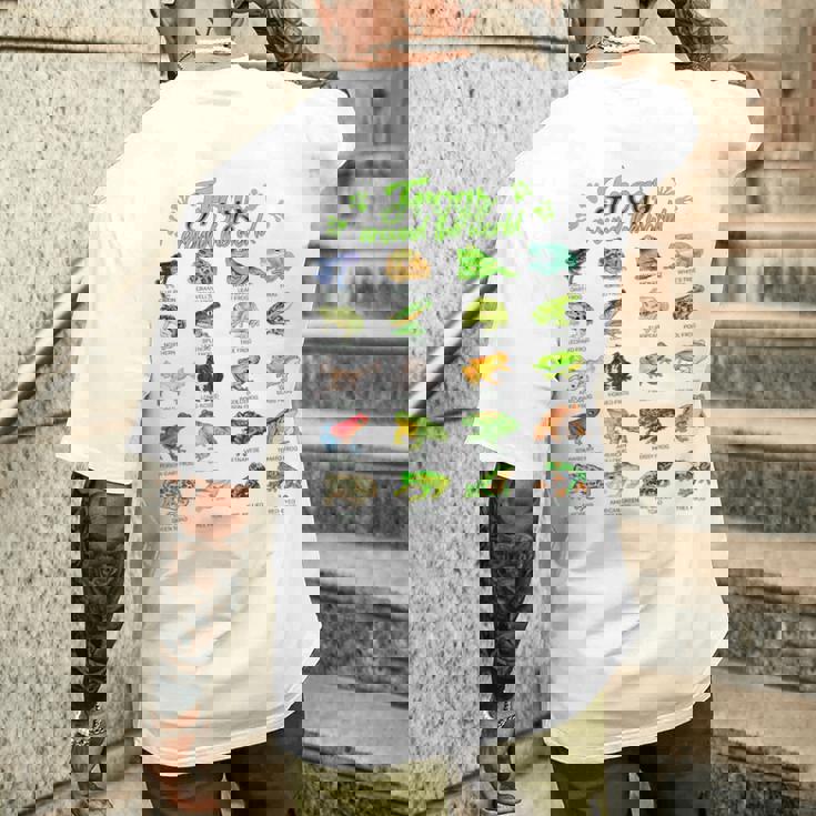 世界のカエル カエル メンズTシャツ バックプリント 彼への贈り物