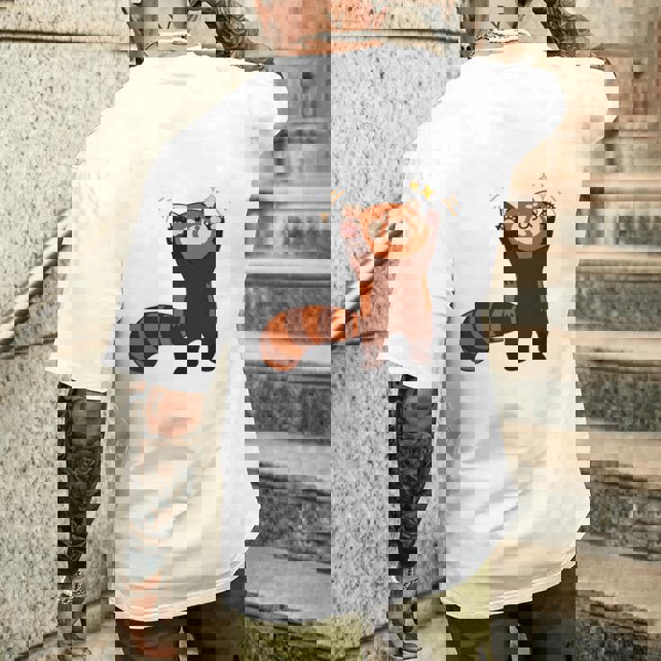 五十歩ひゃっほう レッサーパンダ ネタ ことわざ ことわざのもじり ジョーク ギャグ ダジャレ ツッコミ おもしろ 長袖tシャツ メンズTシャツ バックプリント 彼への贈り物