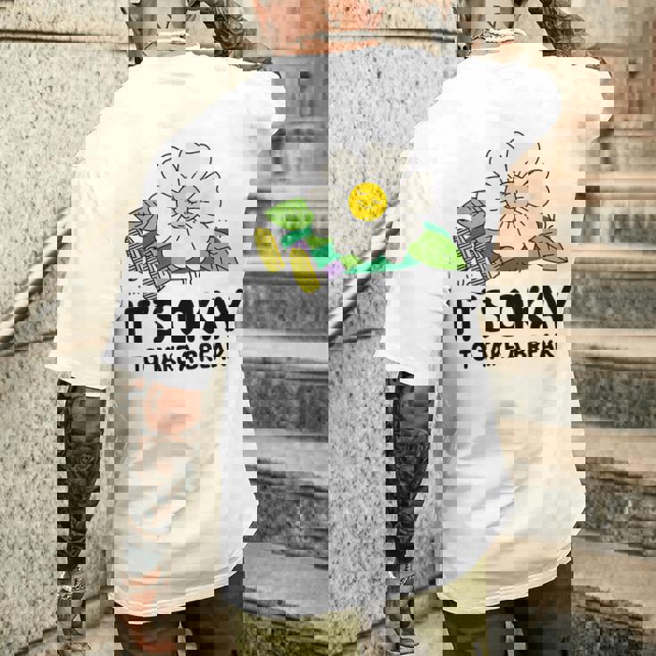 休憩しても大丈夫 メンズTシャツ バックプリント 彼への贈り物