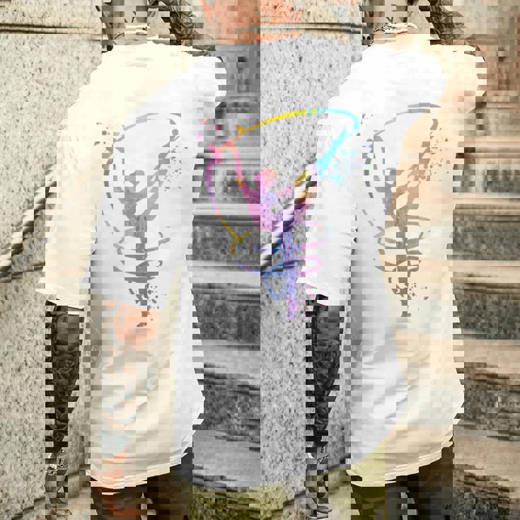 体操選手とバンドガールズ キッズ 新体操 メンズTシャツ バックプリント 彼への贈り物