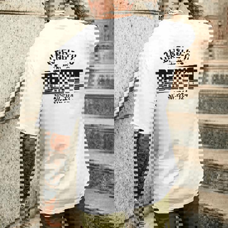 免許 取得 免許 試験 免許 運転手 教習所 初心者 贈り物 免許 学科試験 車 運転免許証 2024 メンズTシャツ バックプリント 彼への贈り物