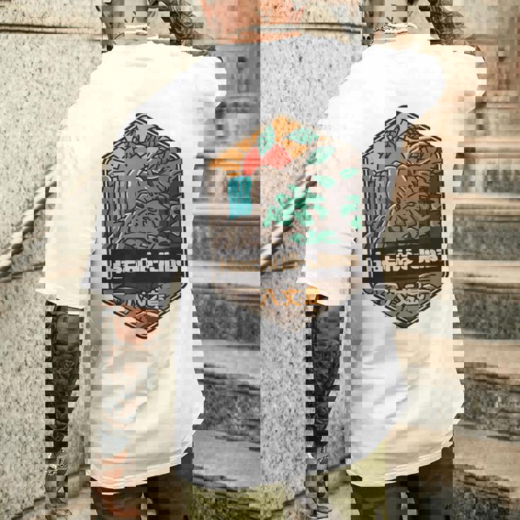 八丈島 日本の島 日本 メンズTシャツ バックプリント 彼への贈り物