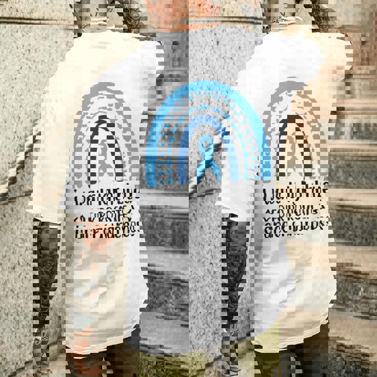 前立腺がん啓発 ライトブルー アーチ メンズTシャツ バックプリント 彼への贈り物