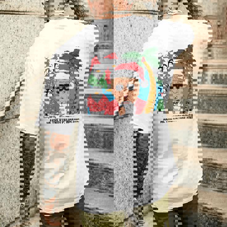 北極を再び暖かく 面白い トランプ ホットココアトロピック 長袖tシャツ メンズTシャツ バックプリント 彼への贈り物