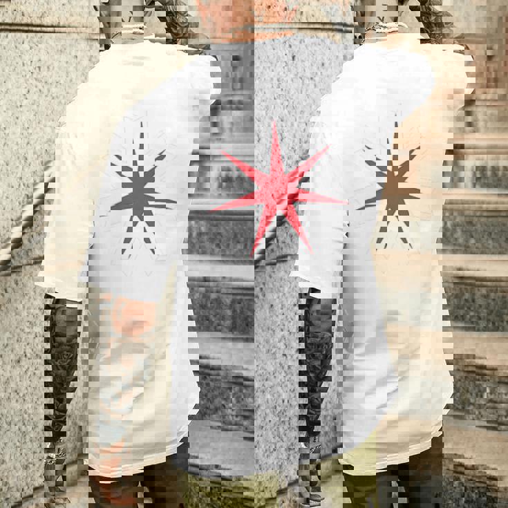 北海道県 旗 シンボル 日本 札幌 メンズTシャツ バックプリント 彼への贈り物