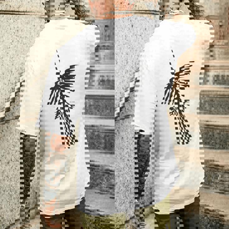 南米のペルーナスカラインハチドリコンドルのシルエット。 メンズTシャツ バックプリント 彼への贈り物