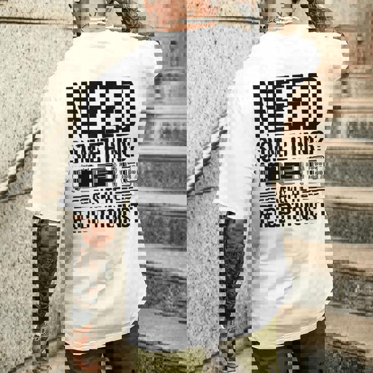 受付係の受付秘書に聞いて欲しいもの メンズTシャツ バックプリント 彼への贈り物