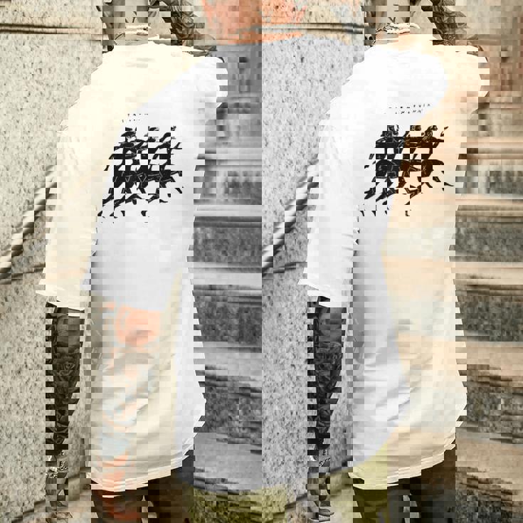 古代ギリシャの翼のあるランナー 2 考古学歴史家 メンズTシャツ バックプリント 彼への贈り物