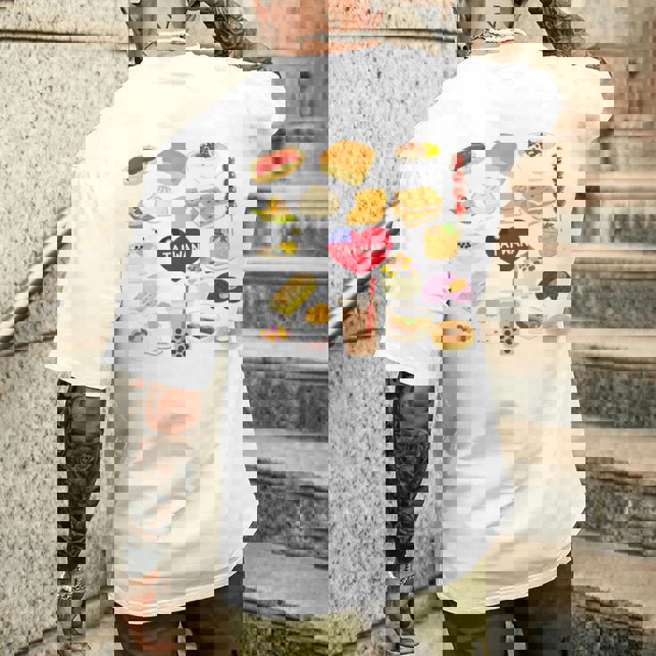 台湾の味 グルメ 国旗 ローカルフード 長袖tシャツ メンズTシャツ バックプリント 彼への贈り物