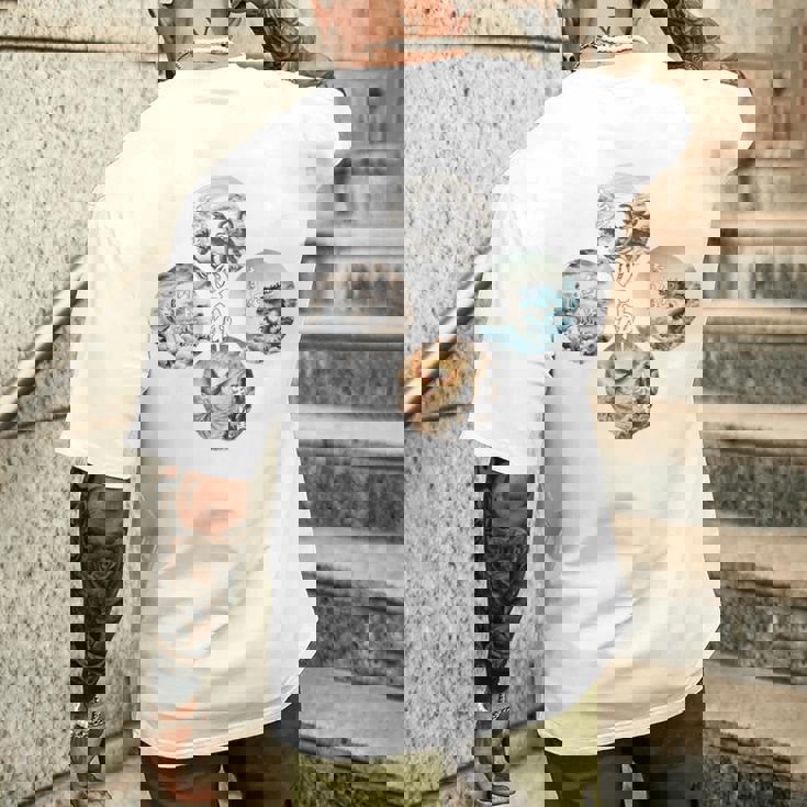 四神 青龍 白虎 朱雀 玄武 四象 東西南北 バックプリント メンズTシャツ バックプリント 彼への贈り物