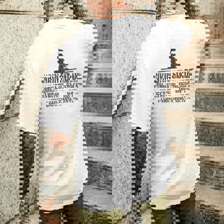 在宅勤務 在宅清掃 メンズTシャツ バックプリント 彼への贈り物