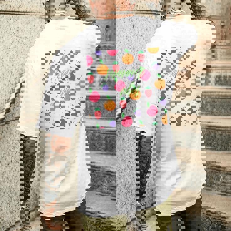 夏の雰囲気、フルーツ好き、夏のフルーツ、シトラスディライト 長袖tシャツ メンズTシャツ バックプリント 彼への贈り物